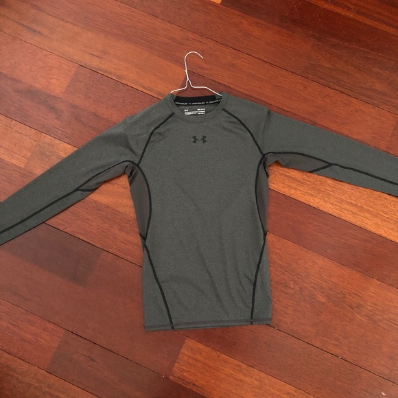 Under Armour Mens Athletic Compression Long Sleeve Shirt Size Medium - Grey - - Picture 1 of 7